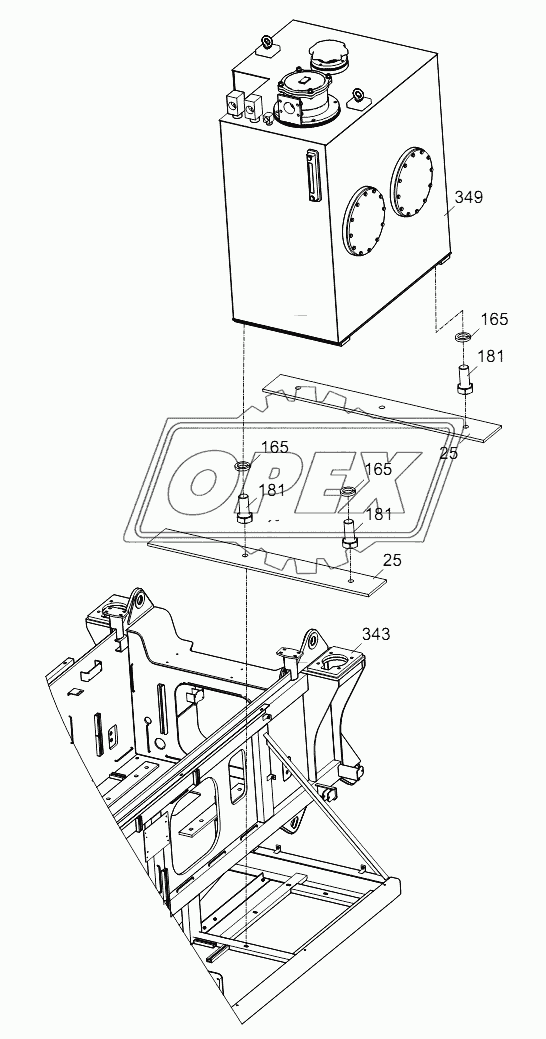 HYDRAULIC OIL TANK INSTALLATION D00663114800400000Y