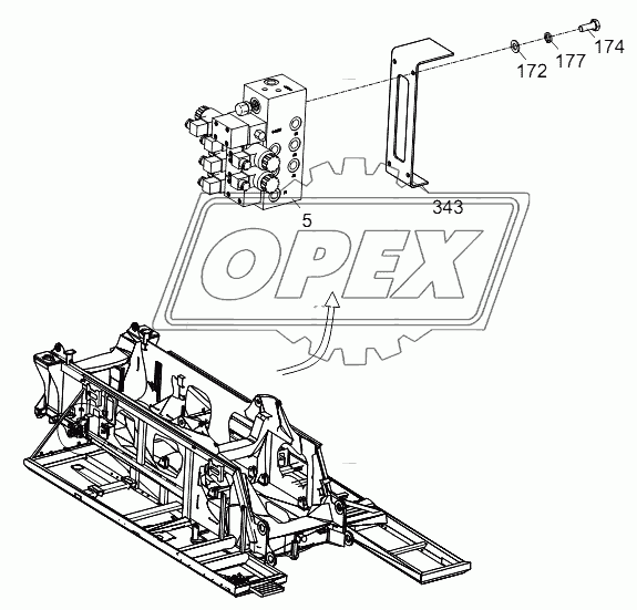 UPGRADE COUNTERWEIGHT CYLINDER VALVE INSTALLATION D00663114803000000Y