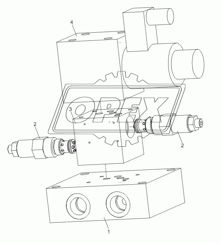 BOOM LIFTING VALVE BLOCK D1010302667_6500Y