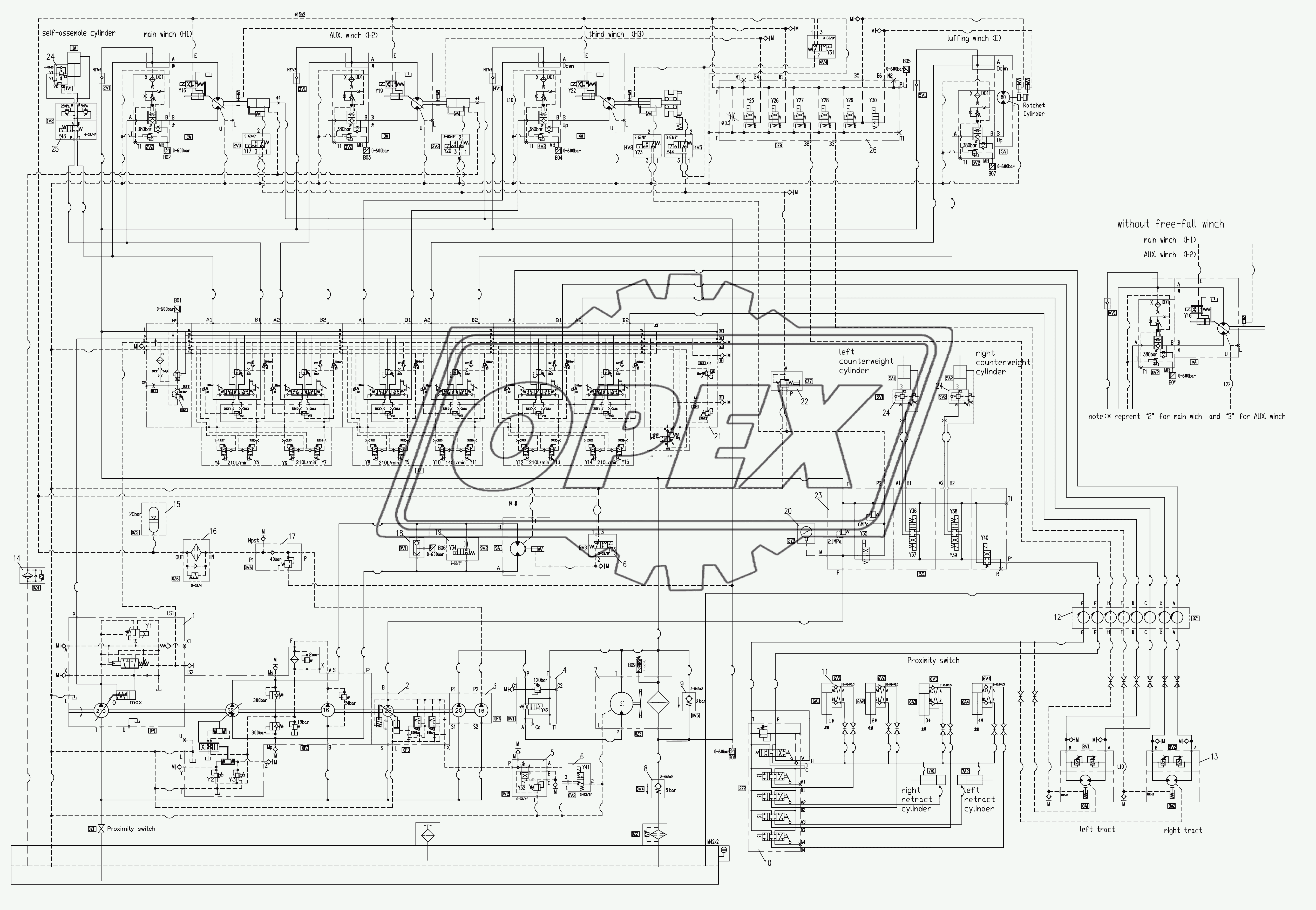 HYDRAULIC SYSTEM DIAGRAM D00663111500000001Y