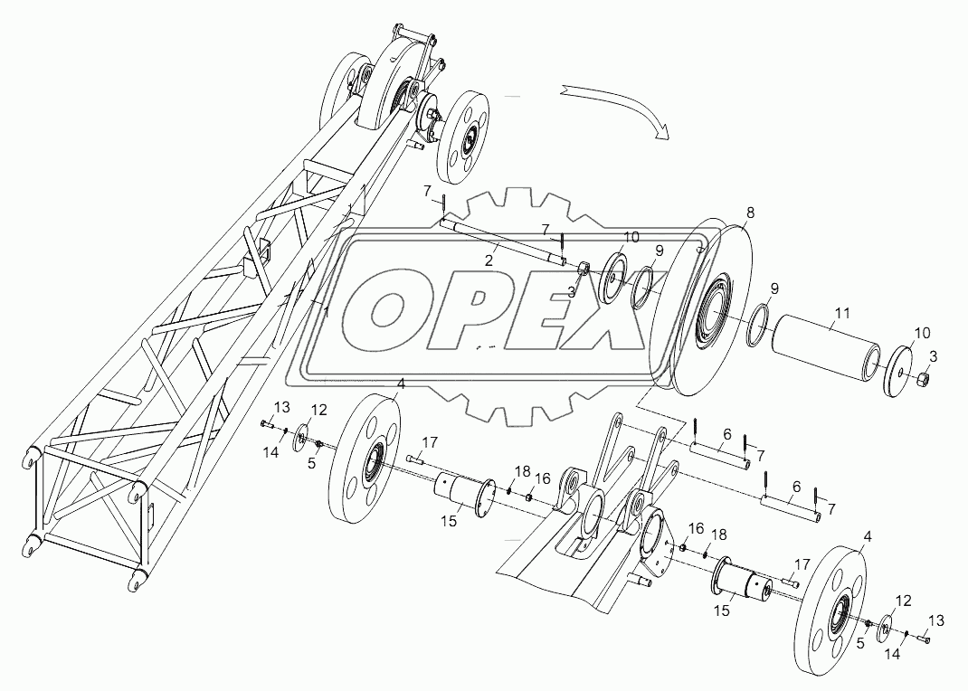 FIXED JIB HEAD ASSY. D00663110200200000Y