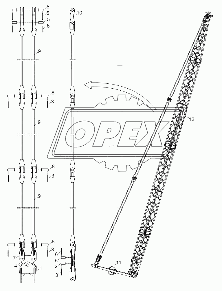 FIXED JIB FRONT GUY LINES D00663115400600000Y