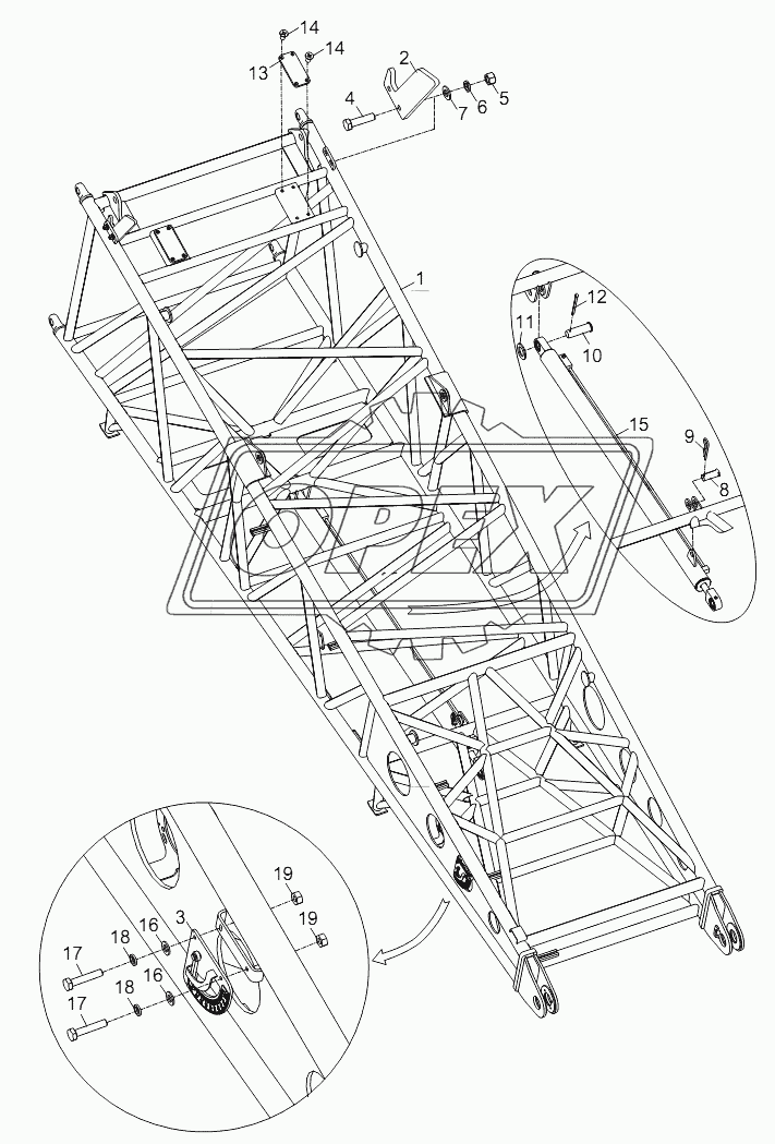 MAIN BOOM PIVOT SECTION ASSY. D00663110100400000Y