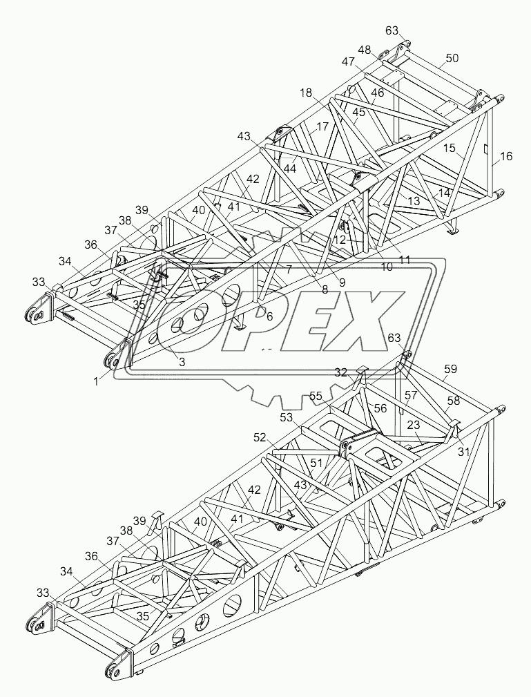 MAIN BOOM PIVOT SECTION WELDED D00663110100410000Y