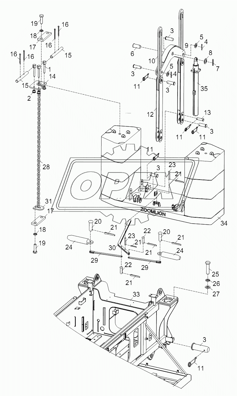 COUNTERWEIGHT ASSEMBLY D00663114900000000Y
