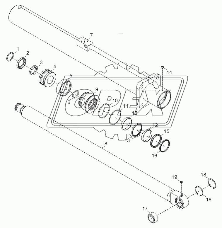 COUNTERWEIGHT LIFTING CYLINDER D00663118403700000_6400Y