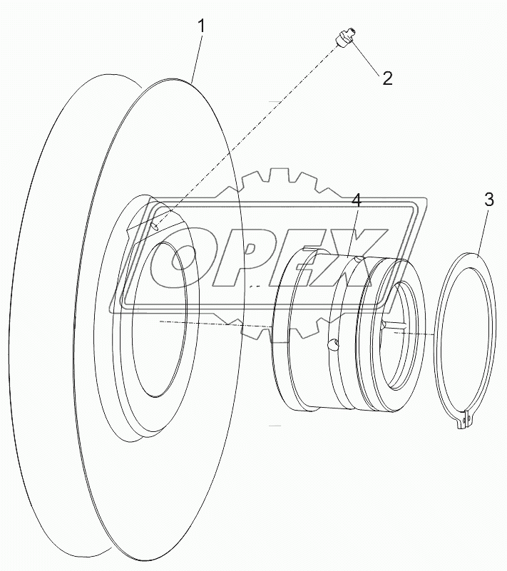 MOVEABLE PULLEY ASSY. ON A-FRAME D00663031800200000Y