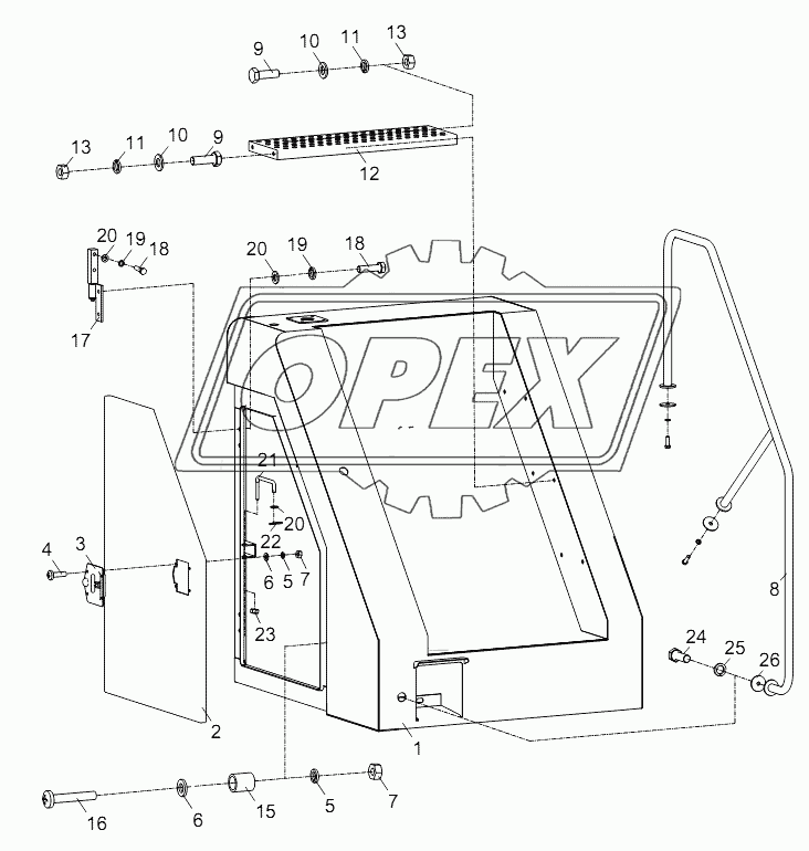 FRONT SECTION OF RIGHT HOOD D00663110510230000Y