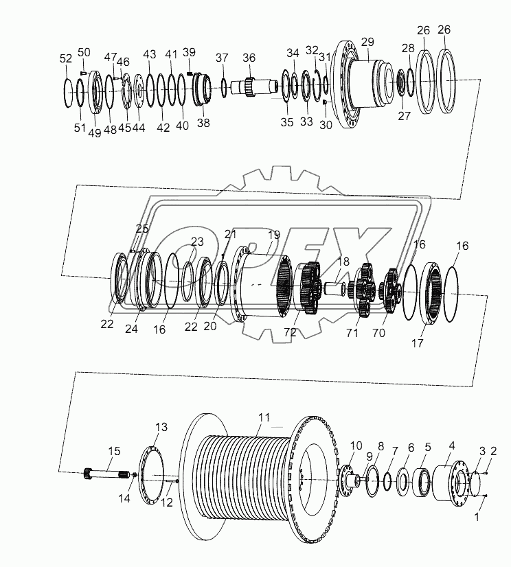 WINCH REDUCER D1030201281_100014Y 1