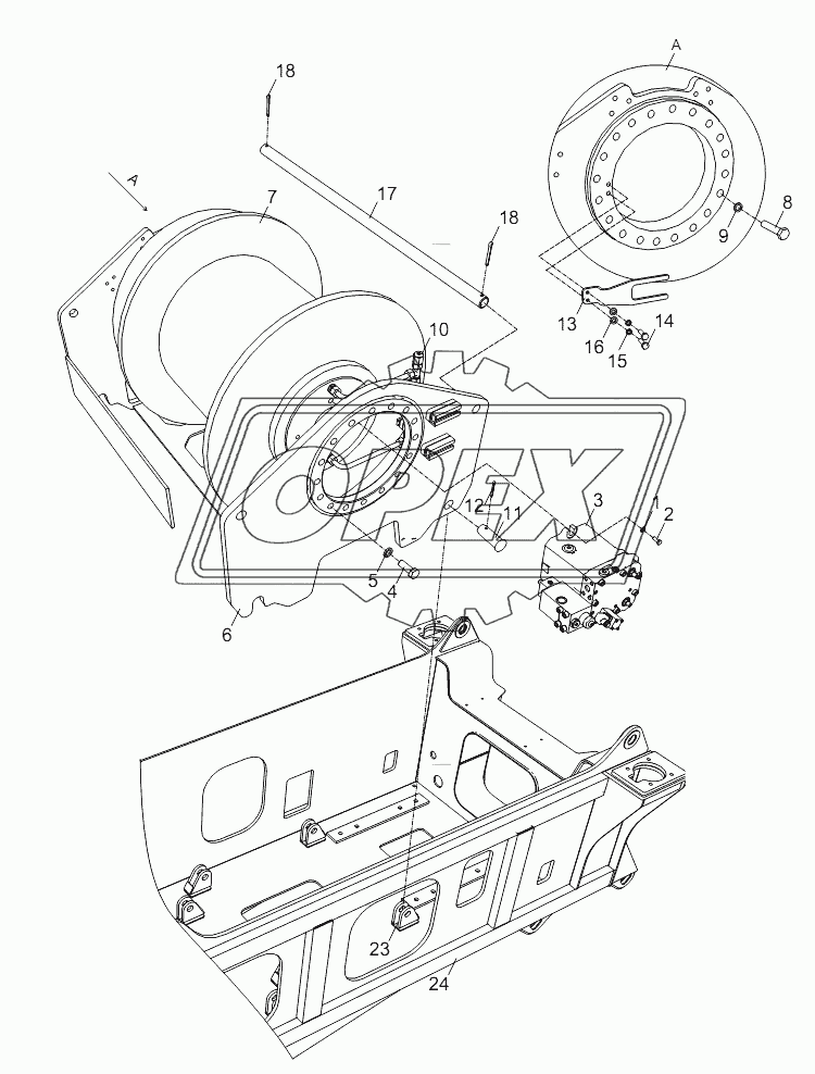 WINCH WITH FREE-FALL FUNCTION D00663113501410001Y