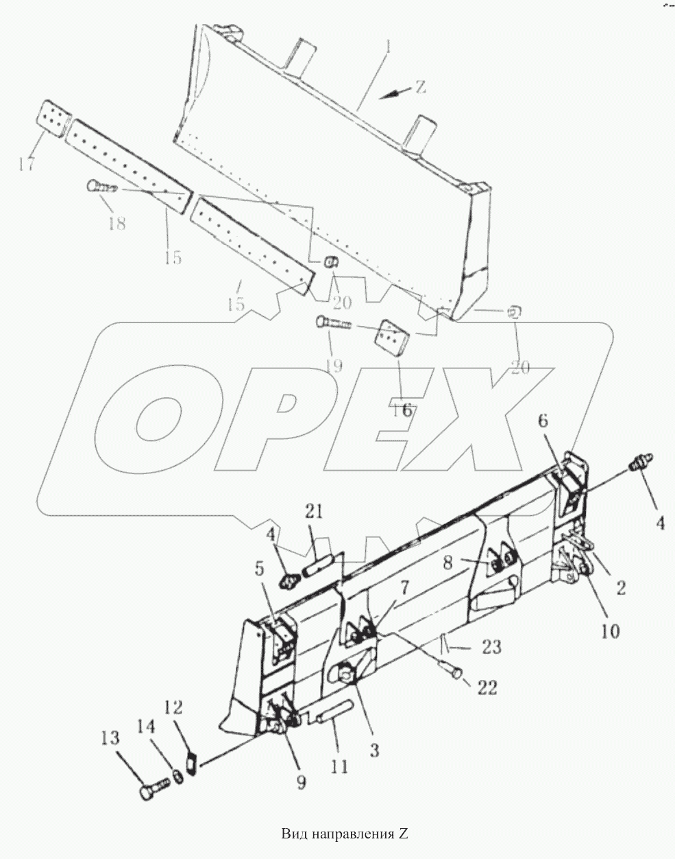  Прямонаклонная лопата (004904071A0000000)
