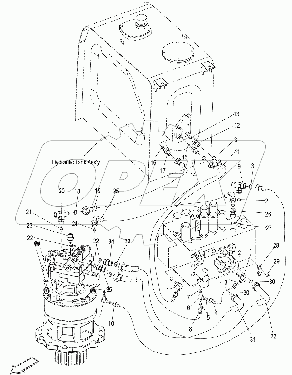  Swing Motor Oil Circuit