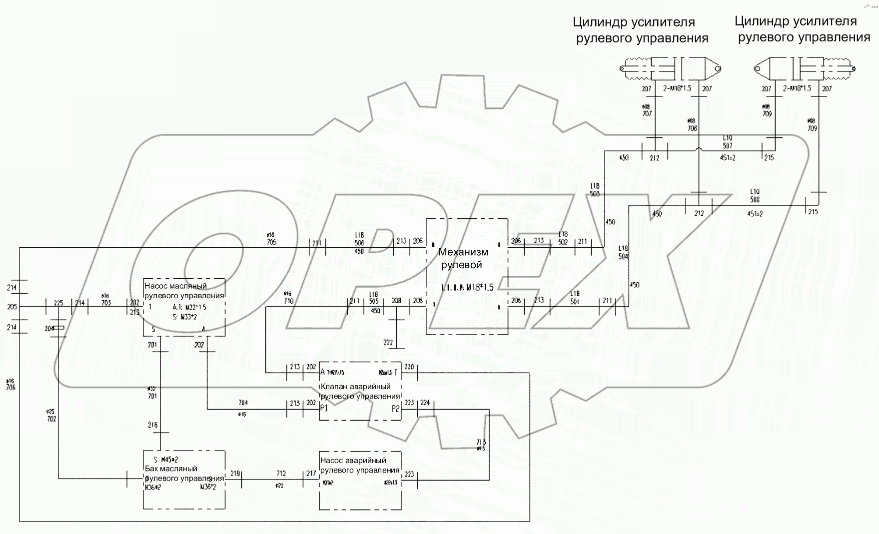  СИСТЕМА ГИДРАВЛИЧЕСКАЯ РУЛЕВОГО УПРАВЛЕНИЯ D00672913420200000E