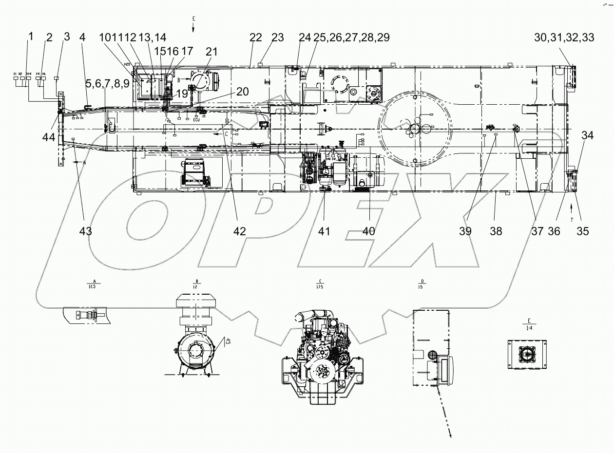  ЭЛЕКТРОСИСТЕМА РАМЫ D00672916320000000E