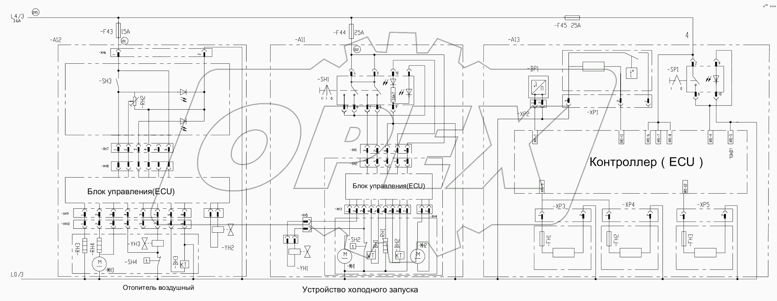  СХЕМА ЭЛЕКТРИЧЕСКАЯ ПРИНЦИПИАЛЬНАЯ D00672916110001010E