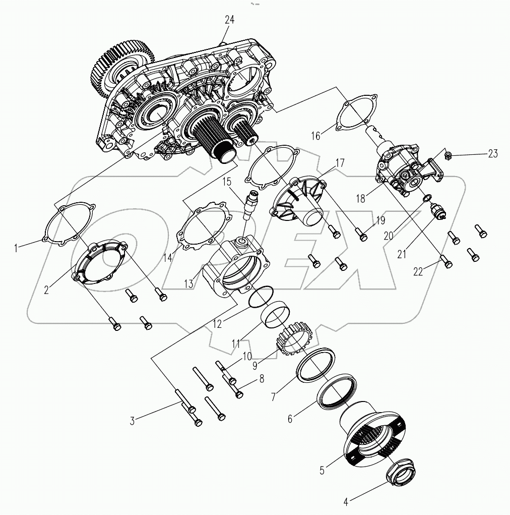  TRANSMISSION (REAR COVER ASSY) D1030300142_101250Y