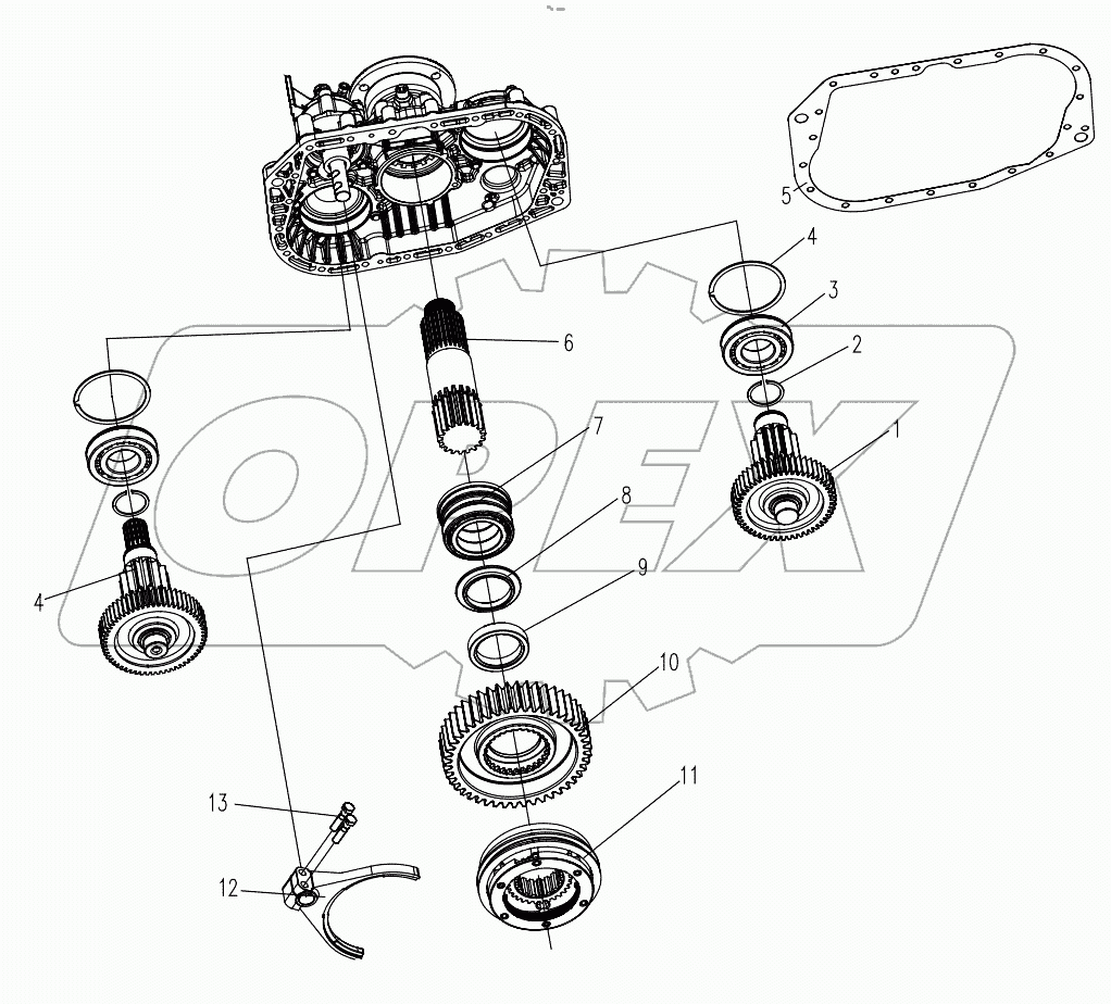  TRANSMISSION (REAR COVER ASSY) D1030300142_101250Y