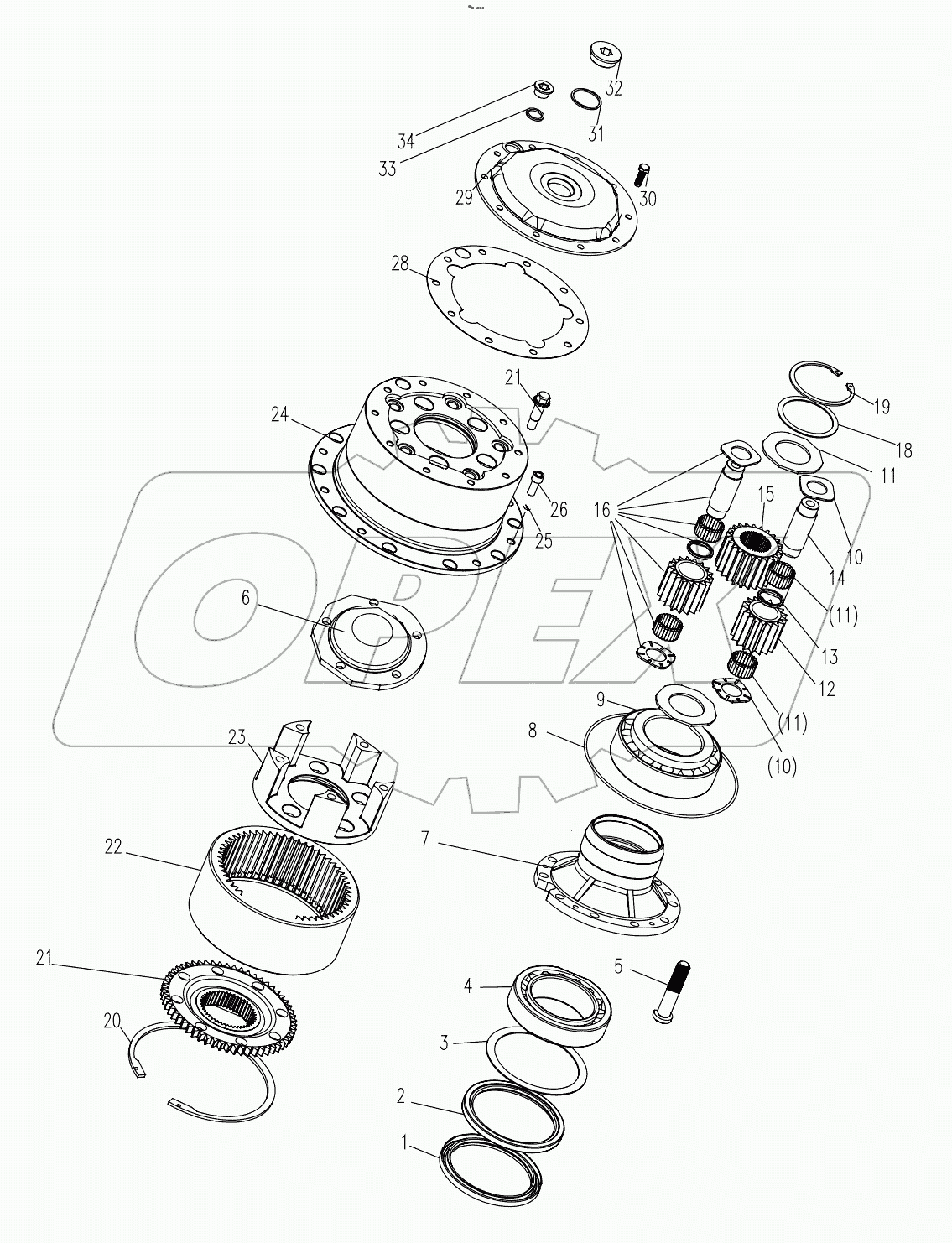  DRIVE AXLE STEERED (HUB REDUCER) D1030100872_100003Y