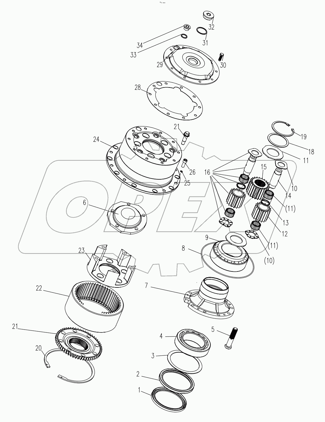  DRIVE AXLE STEERED (HUB REDUCER) D1030100873_100003Y