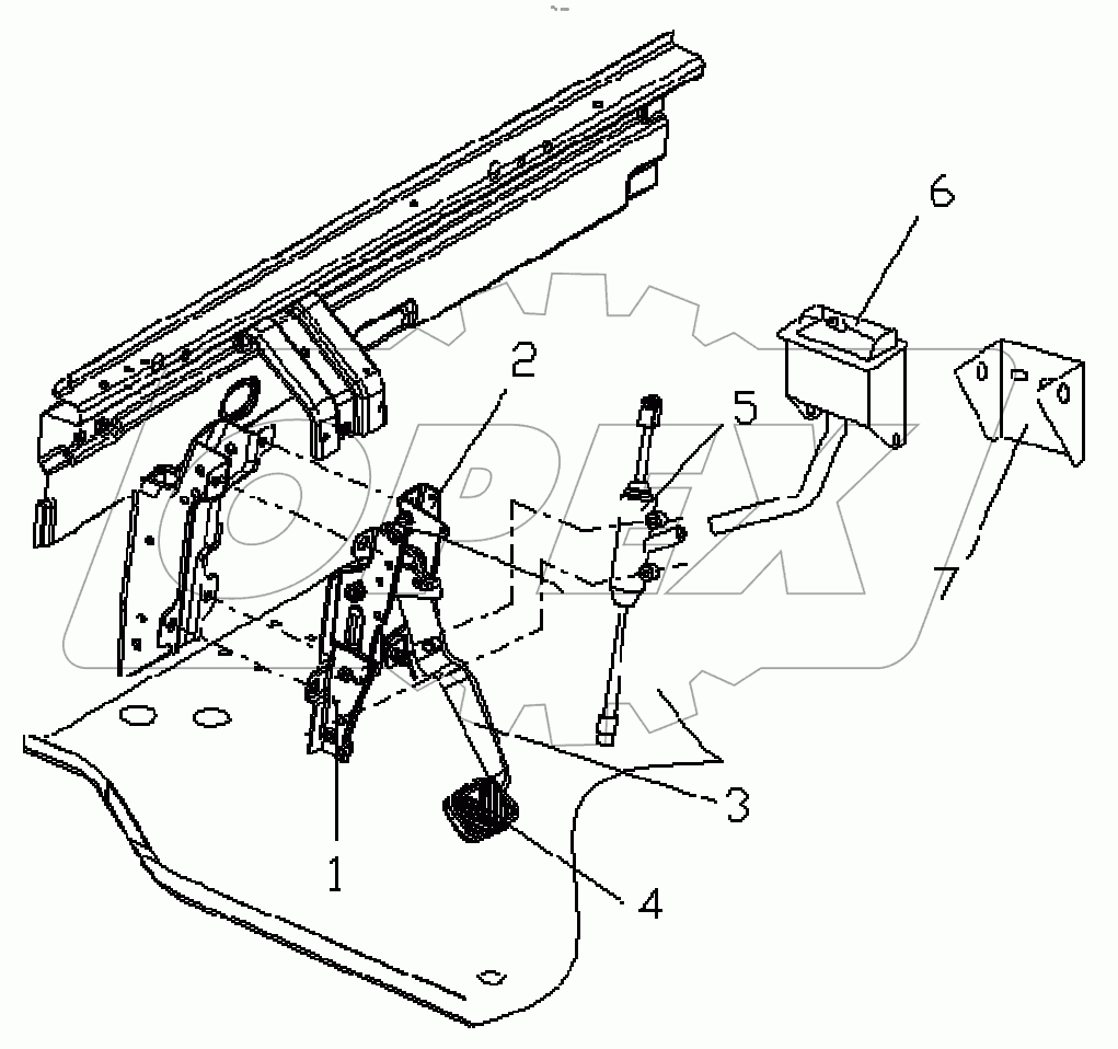  DRIVER'S CAB (PEDAL BRACKET ASSY.) D1130000435_102383Y