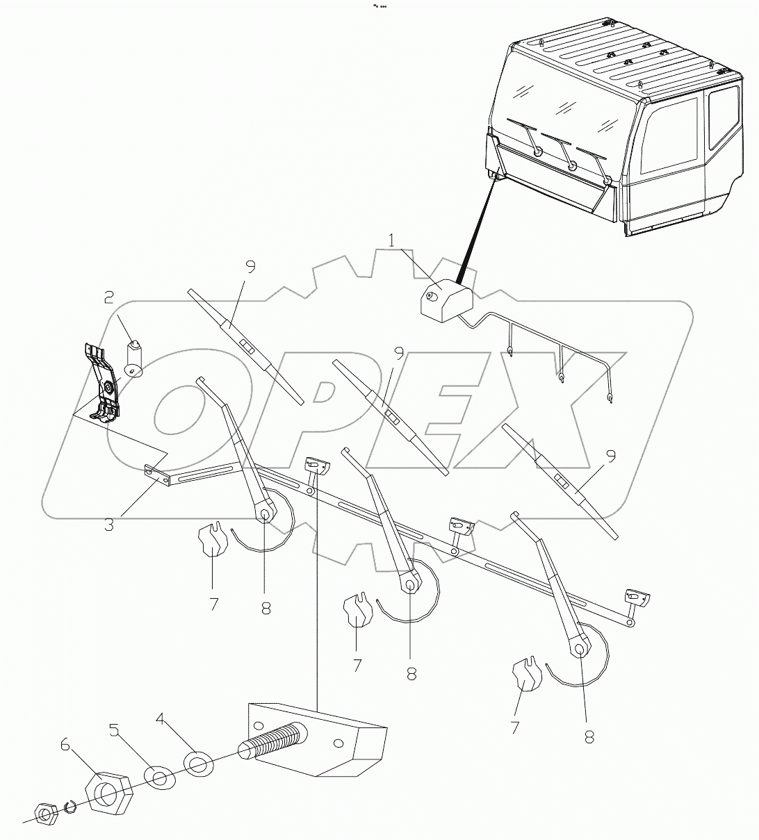  DRIVER'S CAB (WINDSHIELD WIPER SYSTEM) D1130000435_102383Y