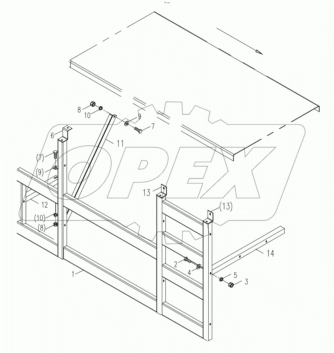  RIGHT INTERMEDIATE GUARD RAIL D00672407900400000Y
