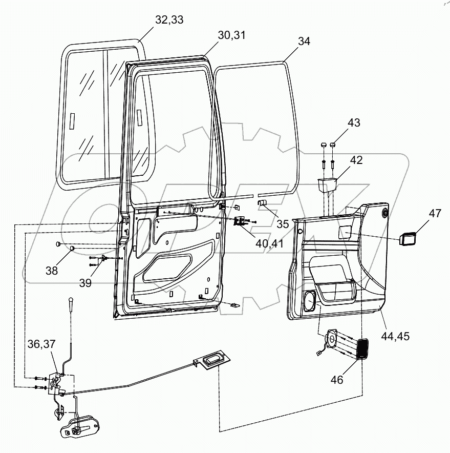  DRIVER'S CAB (DOOR ASSY) D1130000215_102383ZY