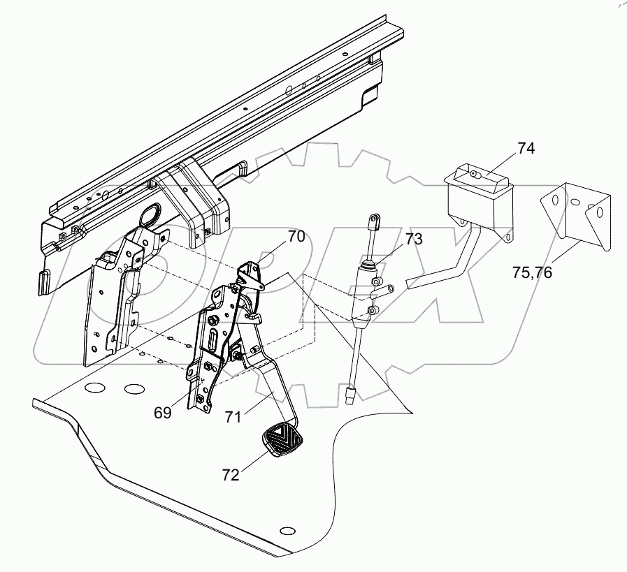  DRIVER'S CAB (CLUTCH SYSTEM) D1130000215_102383ZY