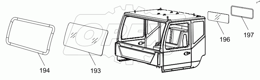  DRIVER'S CAB (WINDSHIELD ASSY) D1130000215_102383ZY
