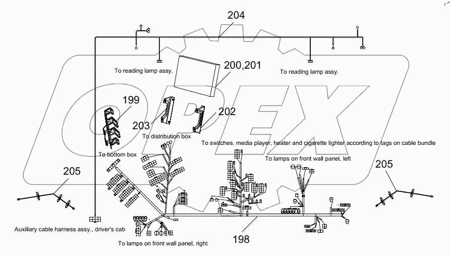  DRIVER'S CAB (CABLE HARNESS ASSY) D1130000215_102383ZY