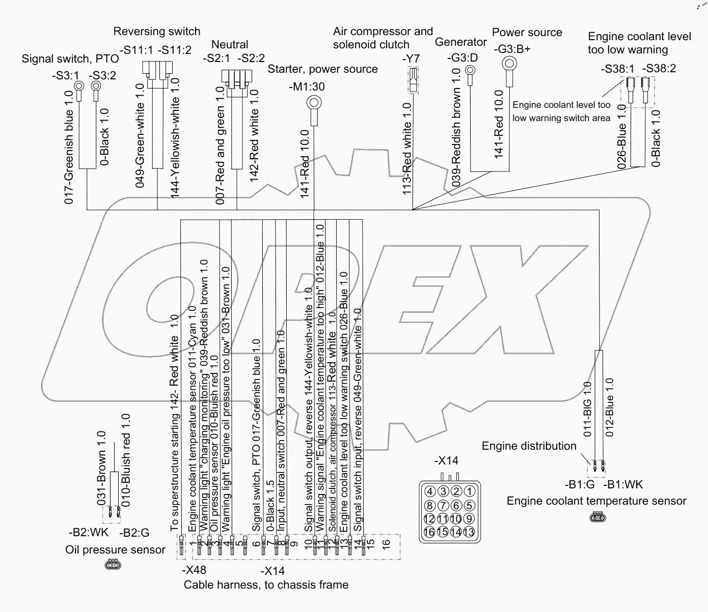 CABLE BUNDLE OF ENGINE D00672306300600002Y