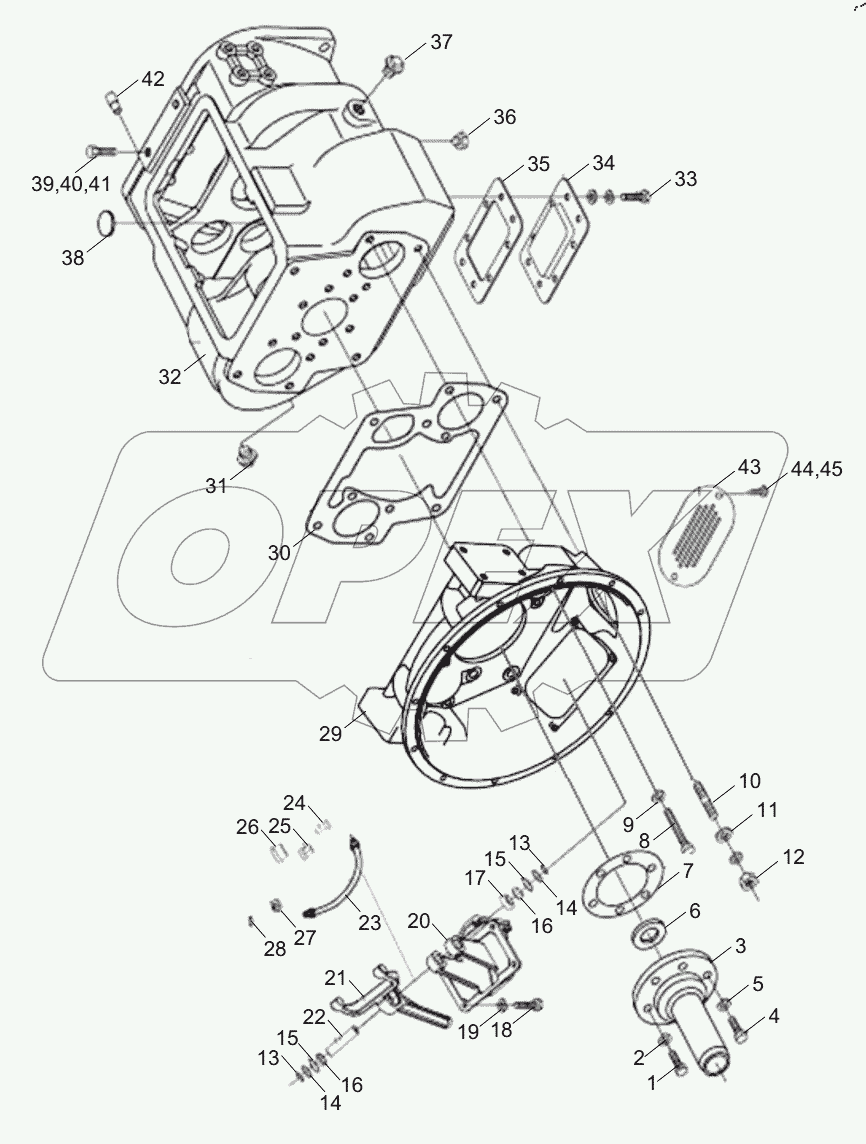  TRANSMISSION (CLUTCH AND TRANSMISSION SHELL ASSY) D1030300100_101250Y