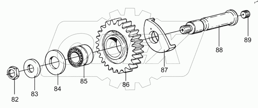  TRANSMISSION (REVERSE GEAR, INTERMEDIATE SHAFT ASSY) D1030300100_101250Y