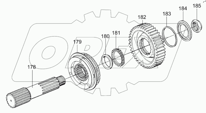  TRANSMISSION (AUXILIARY TANK MAIN SHAFT ASSY) D1030300100_101250Y