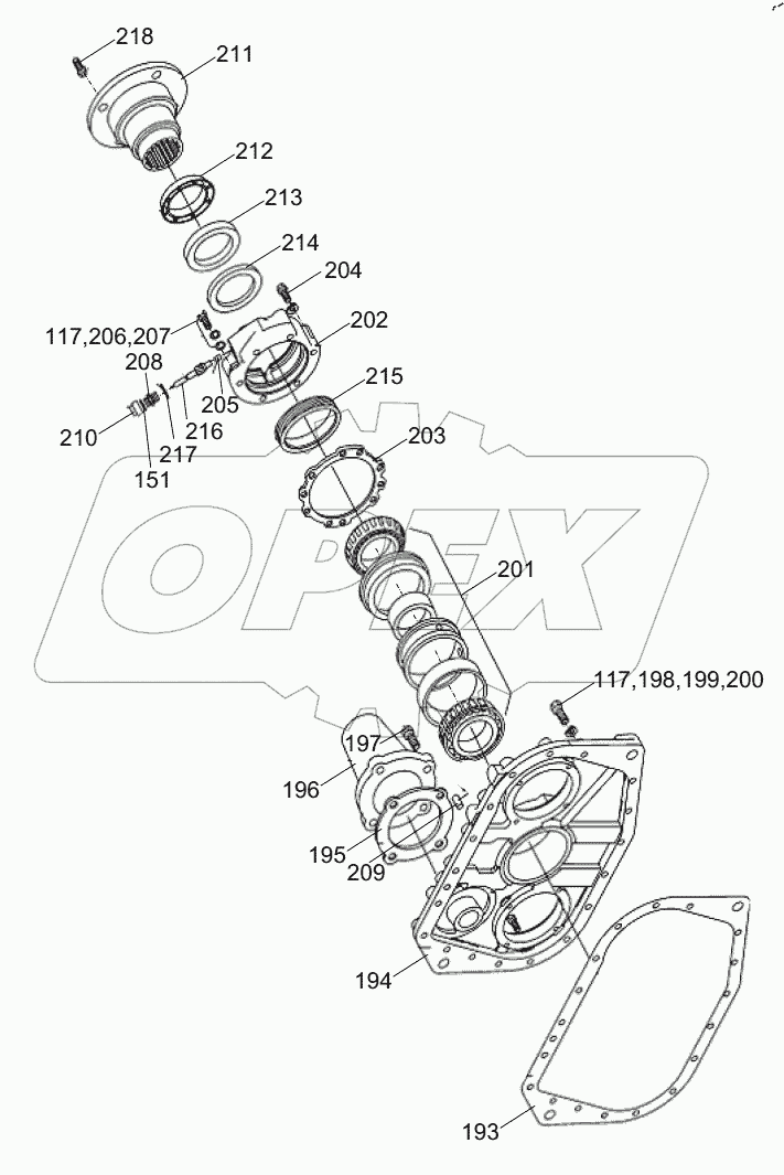  TRANSMISSION (REAR COVER ASSY) D1030300100_101250Y