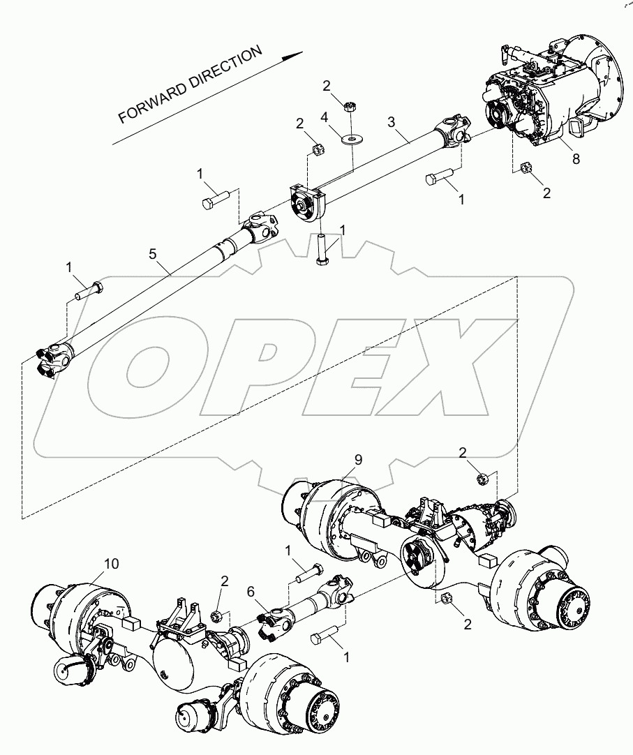  DRIVE SHAFT ARRANGMENT, HANDE AXLE D00672302200000000Y