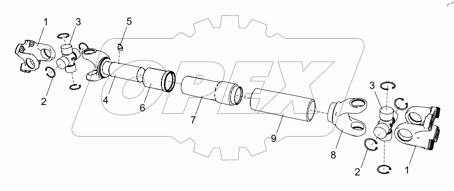  DRIVE SHAFT SECTION 2 ASSY D00671532230400000_100009Y