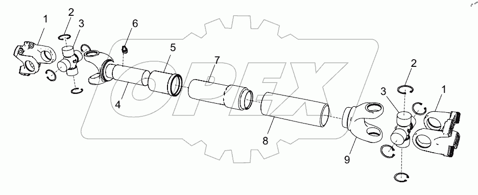  DRIVE SHAFT SECTION 3 ASSY D00676602230600000_100009Y