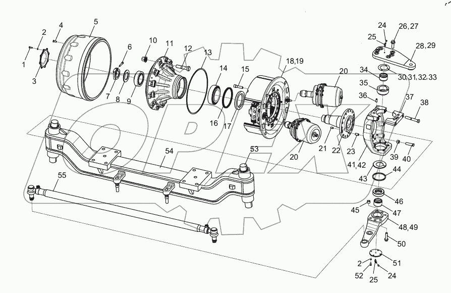  NON-DRIVEN AXLE (STEERED) D1030100752_102293Y