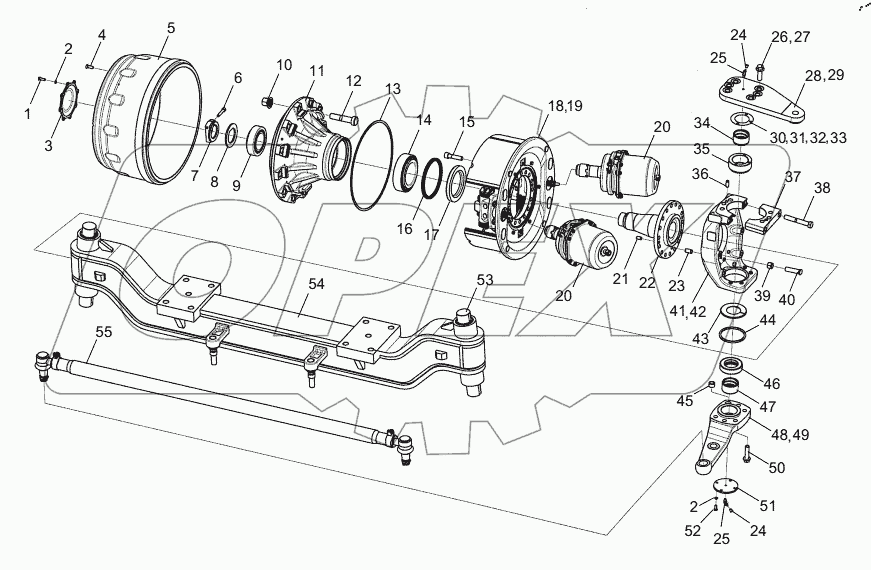  NON-DRIVEN AXLE (STEERED) D1030100753_102293Y
