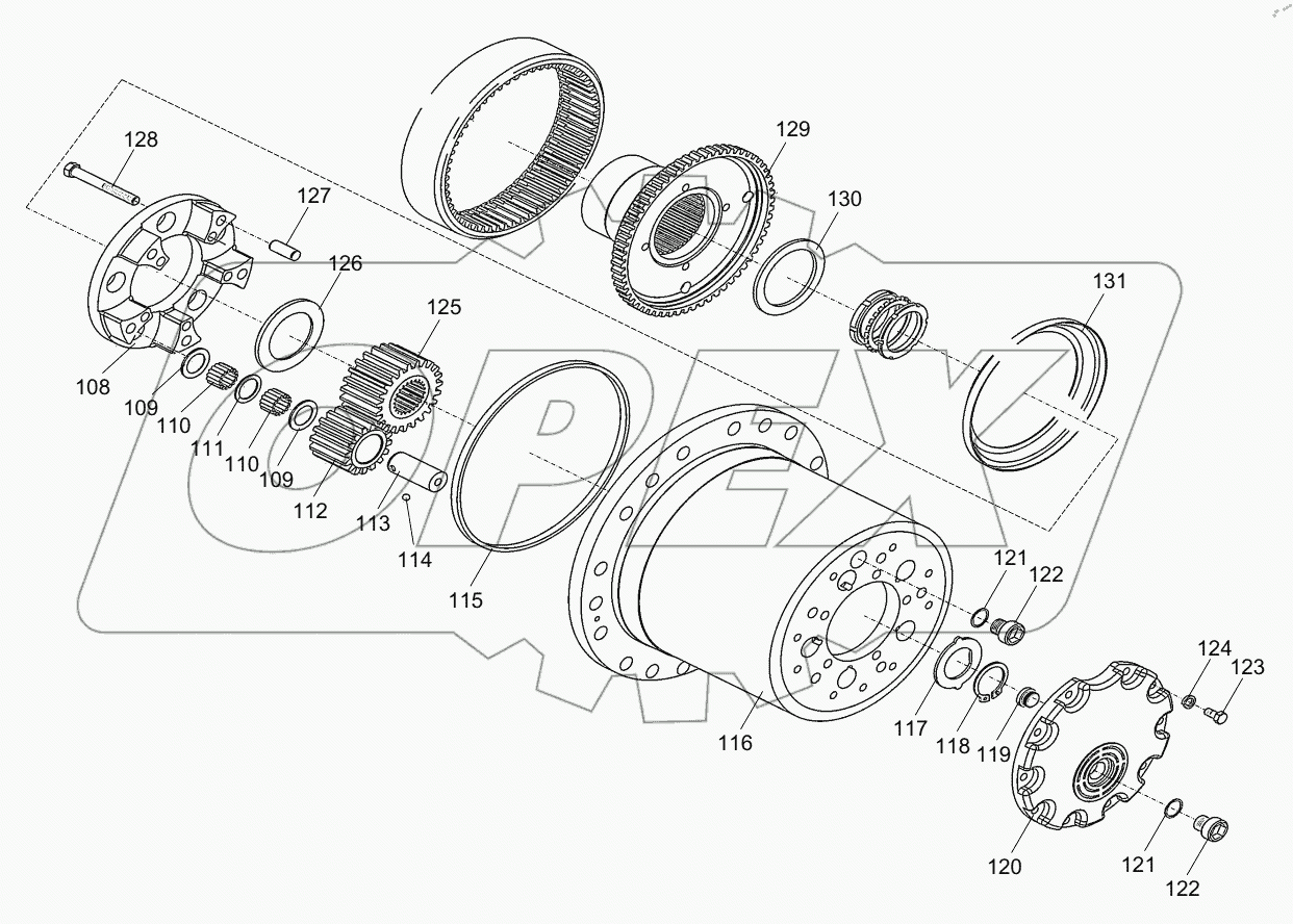  DRIVE AXLE (WHEEL PLANETARY REDUCER 2) D1030100716_102293Y