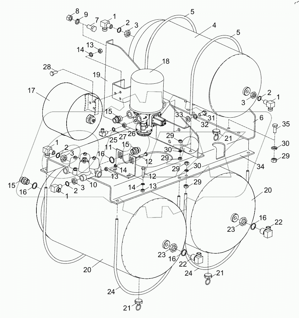  AIR RESERVOIR AND VALVE BLOCK INSTALATION D00671563500200000Y
