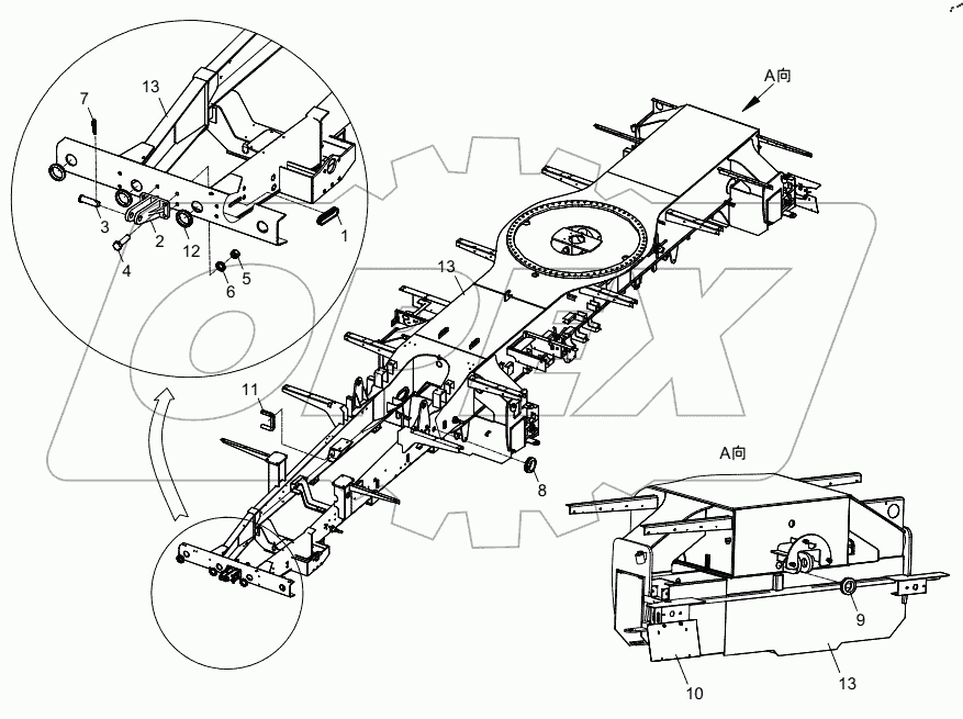  AUXILIARY ELEMENT INSTALLATION, CHASSIS FRAME D00672302700000000Y