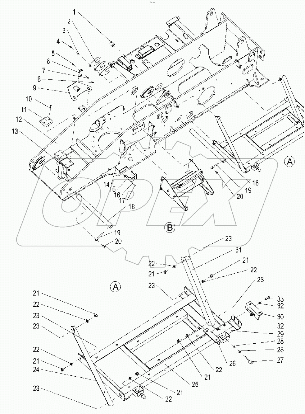  Turntable assembly 00771100800000000 (with engine Perkins)