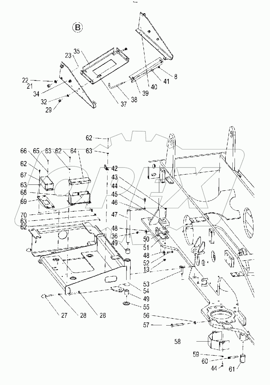  Turntable assembly 00771100800000000 (with engine Perkins)
