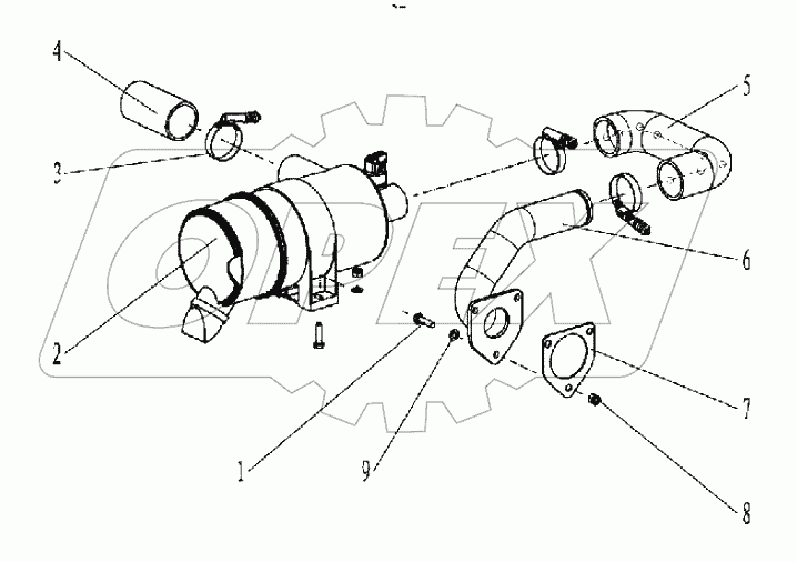  Intake system 00773407120800000 (with engine Deutz)