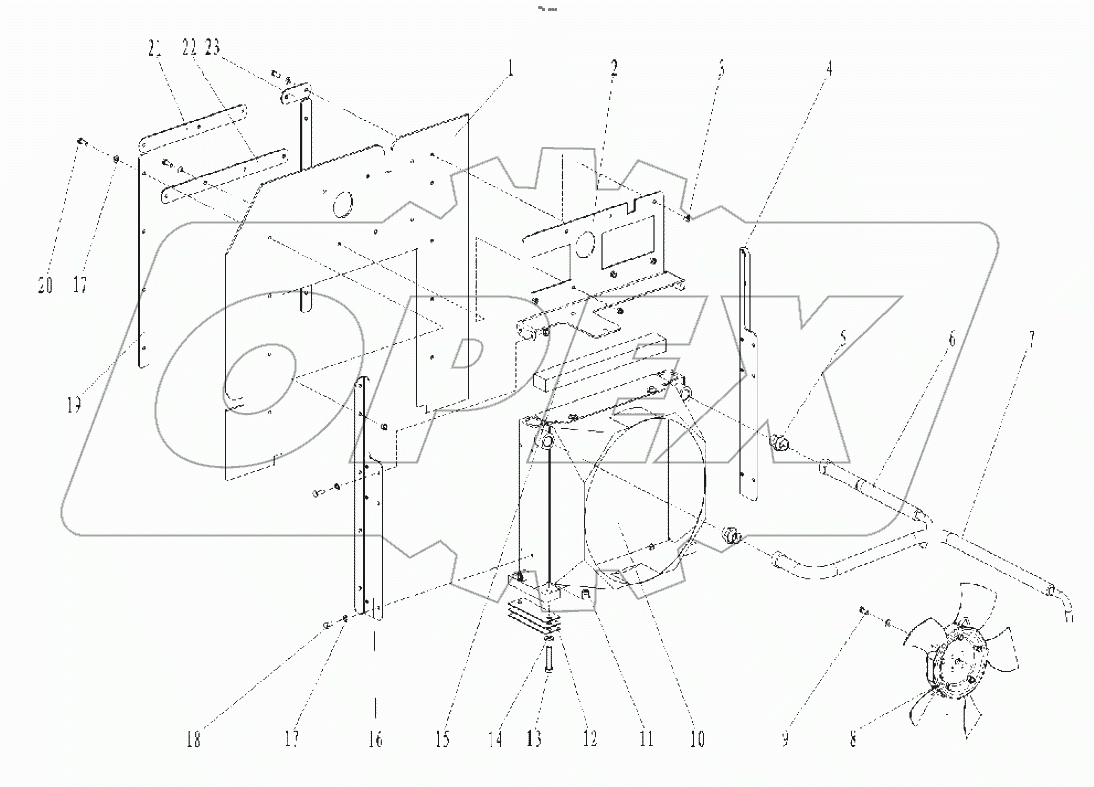  Cooling system 00771107110600000 (with engine Deutz)