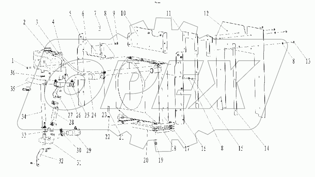  Cooling system 00771107120600000 (with engine Perkins)