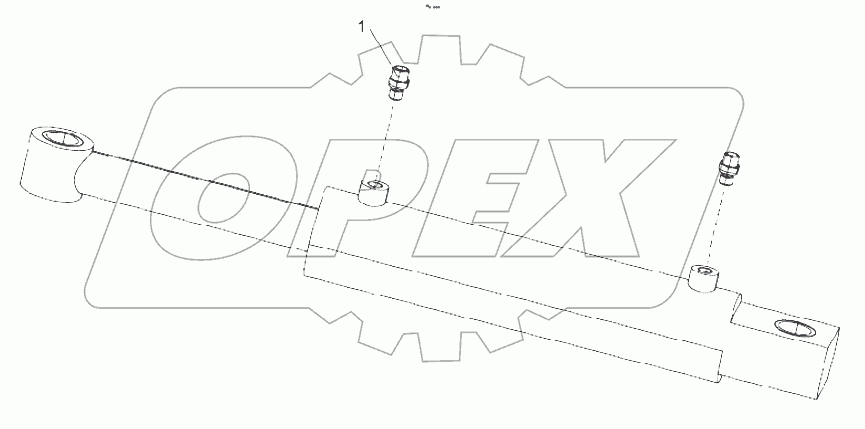  Frame hydraulic installation (steering cylinder) 00771105200600000