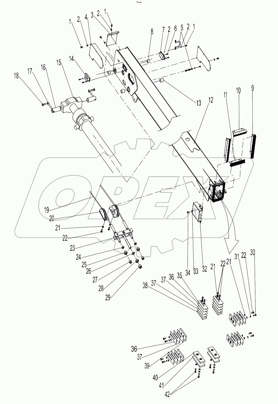  Boom assembly 00771100310000000